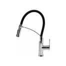 FALA Waschbeckenarmatur mit schwarzem flexiblem Rohr