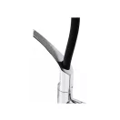 FALA Waschbeckenarmatur mit schwarzem flexiblem Rohr