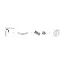 FALA Waschbeckenarmatur mit schwarzem flexiblem Rohr