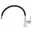 FALA Waschbeckenarmatur mit schwarzem flexiblem Rohr + Zubehör