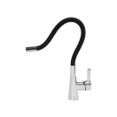 FALA Waschbeckenarmatur mit schwarzem flexiblem Rohr + Zubehör