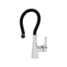 FALA Waschbeckenarmatur mit schwarzem flexiblem Rohr + Zubehör