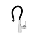 FALA Waschbeckenarmatur mit schwarzem flexiblem Rohr + Zubehör