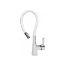 FALA Waschbeckenarmatur mit weißem flexiblem Rohr + Zubehör