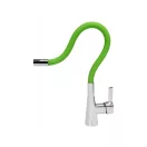 FALA Waschbeckenarmatur mit grünem flexiblem Rohr + Zubehör