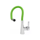 FALA Waschbeckenarmatur mit grünem flexiblem Rohr + Zubehör