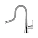 FALA Waschbeckenarmatur mit grauem flexiblem Rohr