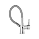 FALA Waschbeckenarmatur mit grauem flexiblem Rohr