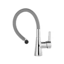 FALA Waschbeckenarmatur mit grauem flexiblem Rohr