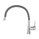 FALA Waschbeckenarmatur mit dunkelgrauem flexiblem Rohr