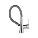 FALA Waschbeckenarmatur mit dunkelgrauem flexiblem Rohr