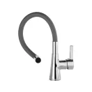 FALA Waschbeckenarmatur mit dunkelgrauem flexiblem Rohr