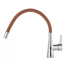 FALA Waschbeckenarmatur mit braunem flexiblem Rohr