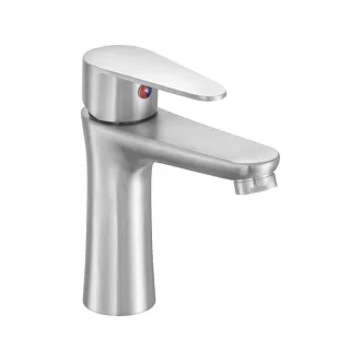 FALA Waschtischarmatur + Zubehör inox Steely2