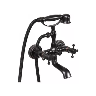 FALA Badewannenarmatur + Zubehör Retro Schwarz 1