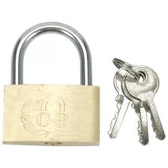Vorhängeschloss Messing 3 Schlüssel 60 mm