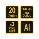 VOREL Fasspumpe rotierend 20 Liter/Minute aus Aluminium