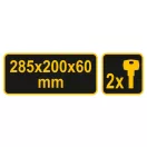 VOREL Briefkasten schwarz 285 x 200 x 60 mm