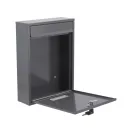 VOREL Briefkasten grau 360 x 260 x 80 mm
