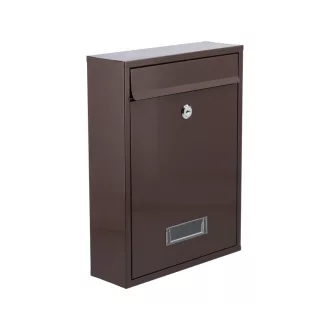 VOREL Briefkasten braun 360 x 260 x 80 mm