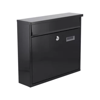   VOREL Briefkasten schwarz mit 2 Schlüsseln 310 x 360 x 100 mm