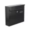 VOREL Briefkasten schwarz mit 2 Schlüsseln 310 x 360 x 100 mm