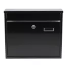 VOREL Briefkasten schwarz mit 2 Schlüsseln 310 x 360 x 100 mm