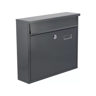 VOREL Briefkasten grau mit 2 Schlüsseln 310 x 360 x 100 mm