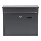 VOREL Briefkasten grau mit 2 Schlüsseln 310 x 360 x 100 mm