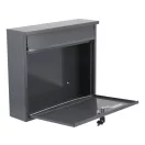 VOREL Briefkasten grau mit 2 Schlüsseln 310 x 360 x 100 mm