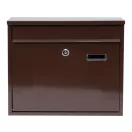 VOREL Briefkasten braun mit 2 Schlüsseln 310 x 360 x 100 mm
