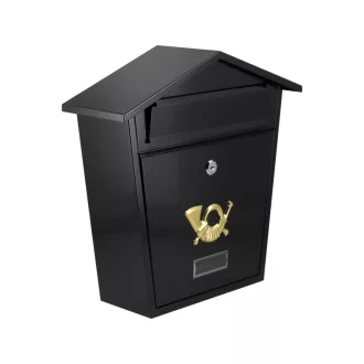 VOREL Briefkasten schwarz 380 x 320 x 105 mm