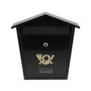 VOREL Briefkasten schwarz 380 x 320 x 105 mm