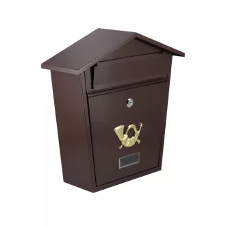 VOREL Briefkasten braun 380 x 320 x 105 mm