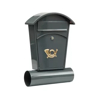 VOREL Briefkasten grau 480 x 280 x 80 mm