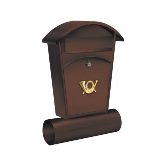 VOREL Briefkasten braun 480 x 280 x 80 mm