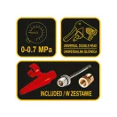 VOREL Fußpumpe mit Manometer 0,7 MPa