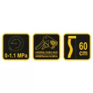 VOREL Handpumpe mit Manometer 0-11 bar