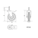 VOREL Industrierad mit Schwenkgabelbremse 100 mm 60 kg