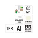 FLO Astschneider Teleskopstiel 690 - 1030 mm / 40 mm Fräser Teflon beschichtet