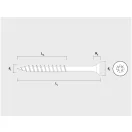 CELO VELOX Spanplattenschraube 4,0 x 70 mm, Vollgewinde, PZ, Weißzink (200 Stück)