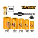 INGCO Bimetall-Lochsägenset 7-teilig 19-35 mm