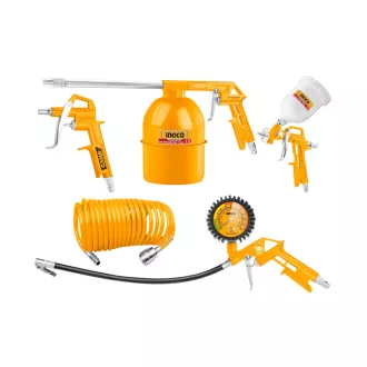 INGCO Pneumatisches Blas- und Pistolen-Set, 5-teilig