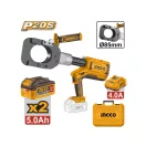 INGCO Akku-hydraulischer Kabelschneider max. 85 mm (2 x 5,0 Ah Akku + Ladegerät)