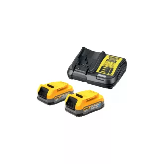  DEWALT Powerstack Akku- und Ladegerät-Set 18 V (2 x 1,7 Ah-Akkus) DCB1102E2