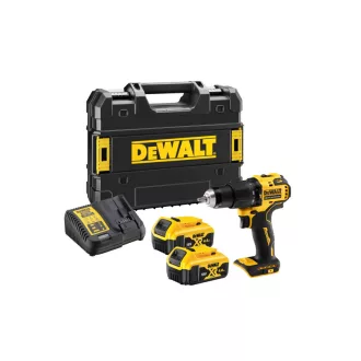   DEWALT Akku-Schlagbohrschrauber 18 V ohne Kohlebürste (2 x 4,0 Ah Akku + Ladegerät + TSTAK) DCD709M2T