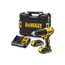 DEWALT Akku-Schlagbohrschrauber 18 V ohne Kohlebürste (2 x 1,5 Ah Akku + Ladegerät + TSTAK) DCD778S2T