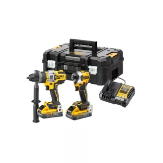   DEWALT Akku-Kraftpaket 18 V (DCF850 + DCD999 + 2 x 5,0 Ah Power Stack Akku + Ladegerät + TSTAK)
