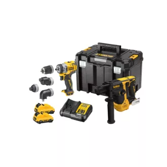   DEWALT Akku-Kraftpaket 12 V (DCH072 + DCD703 + 2 x 3,0 Ah Akku + Ladegerät)