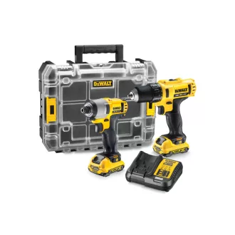   DEWALT Akku-Kraftpaket 10,8 V (DCD710 + DCF815 + 2 x 2,0 Ah Akku + Ladegerät)